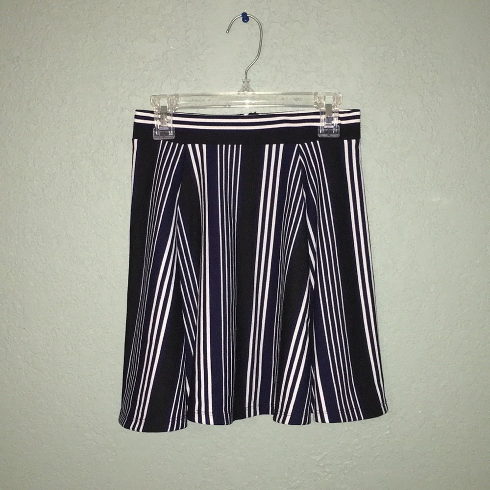 Striped black and white skirt